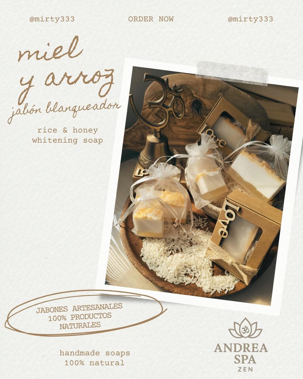 Jabón de Arroz y Miel